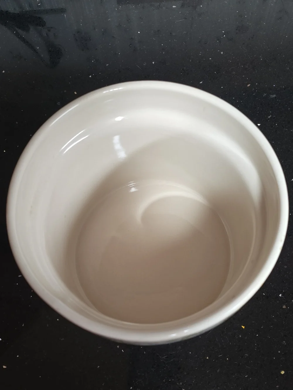 2001 Easy Pound Cake Recipe Ceramic Mixing Bowl - White with Blue & Green Floral